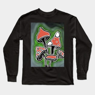 Glowing Mushrooms Long Sleeve T-Shirt